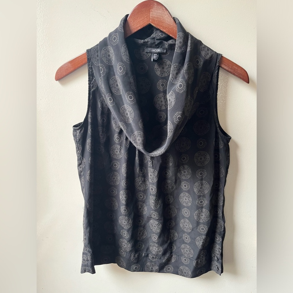 3/$25 Jacob cowl neckline silk like material. Polyester. size small